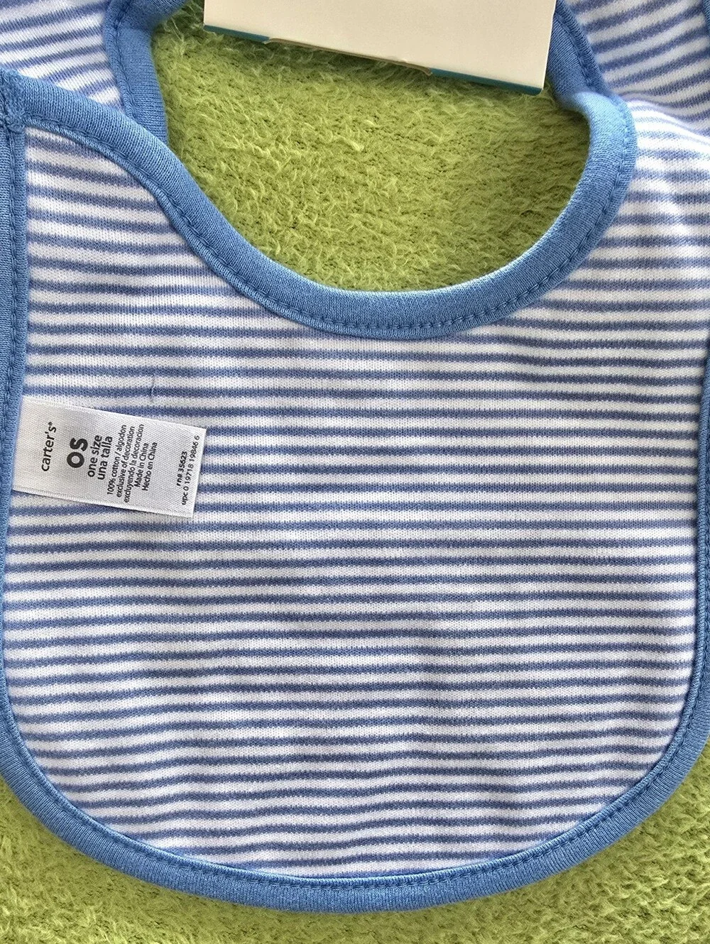 NWT  Baby BOYS - White + Blue BiB MOMMY'S LITTLE MONSTER + DINOSAUR - ROAR (Q5)